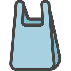 Poster - plastic bag line icon