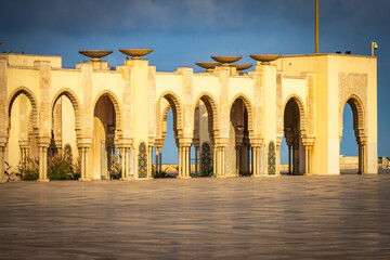 Wall Mural - details of hassan ii mosque, casablanca, morocco, north africa