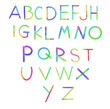  Fun hand drawn alphabet with colorful letters for preschool