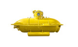 Fototapeta Desenie - Old small yellow submarine, cropped.