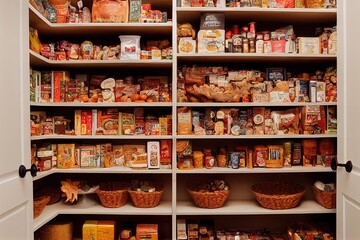 pantry full of thanksgiving fall food