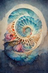 Wall Mural - I am the Universe, mandala in beautiful water colors, yoga, meditation, concentrate on your inner center and voice. Generative AI
