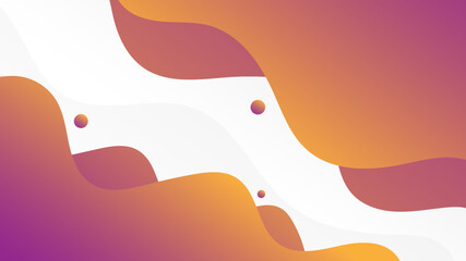 Wall Mural - Modern Abstract Background with Fluid Liquid Waves Purple Orange Gradient Color