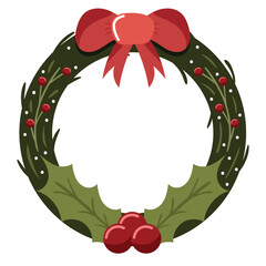 Sticker - christmas wreath icon