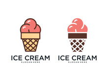 Ice Cream Delicious Logo Design