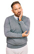© Krakenimages.com - Handsome middle age man wearing business clothes thinking looking tired and bored with depression problems with crossed arms.