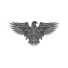 Wall Mural - Polygonal eagle logo icon vector illustration