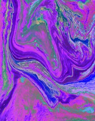 Wall Mural - Abstract purple marble background. Acrylic paint spreads freely and creates an interesting pattern. The ice of Antarctica. Background for the cover of a laptop, notebook.