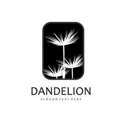 Wall Mural - dandelion plant illustration design logo vector