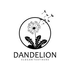Wall Mural - dandelion plant illustration design logo vector