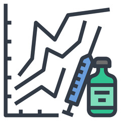 Sticker - vaccination statistics icon