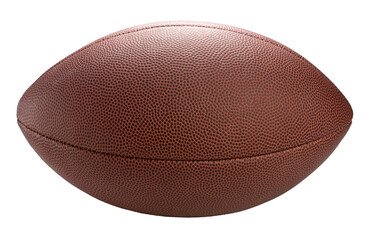 Wall Mural - Leather American football ball isolated on white background, American football ball sports equipment on white PNG File.