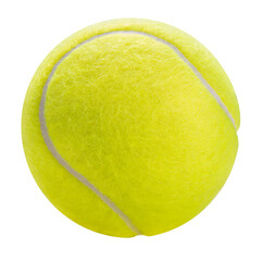 Tennis ball isolated on white background, Yellow Tennis ball sports equipment on white white PNG File.