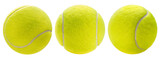 Fototapeta Sport - Tennis ball isolated on white background, Yellow Tennis ball sports equipment on white white PNG File.