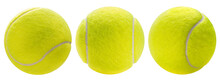 Tennis Ball Isolated On White Background, Yellow Tennis Ball Sports Equipment On White White PNG File.