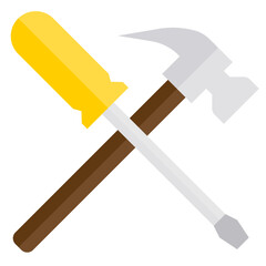 Wall Mural - Hand tools flat style icon