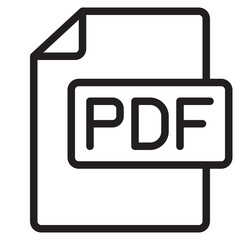 Wall Mural - PDF outline style icon