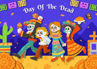 Sticker - Day of the dead illustration