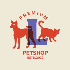 Wall Mural - Alphabet L Petshop Logo