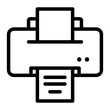 printer line icon