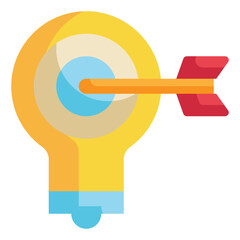 arrow idea target success goal flat icon