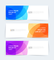 Wall Mural - geometric banner design with vector presentation template.