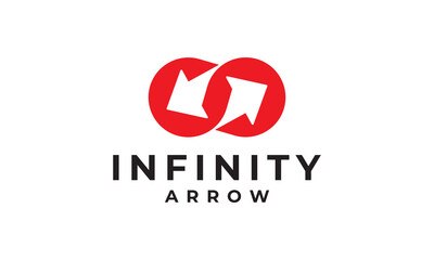 Poster - infinity arrow logo icon design