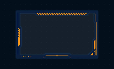 Landscape frame for Live streaming video or editing video. Online stream futuristic technology style.