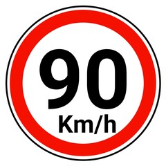 Poster - Speed limit 90 km/h