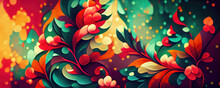 Colorful Abstract Christmas Background Header Wallpaper Illustration