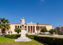 Statue Of William Ewart Gladstone In Front Of The National And Kapodistrian University Of Athens, Athens, Attica