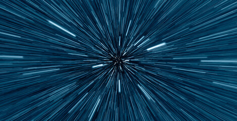 Poster - Abstract flight in space hyper jump  illustration 