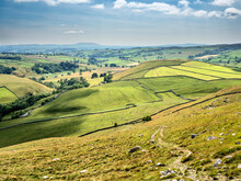 View Over Malhamdale Above Gordale Scar, North Yorkshire, England, United Kingdom