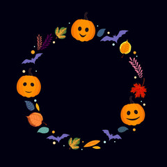 Wall Mural - Halloween background with circle elements