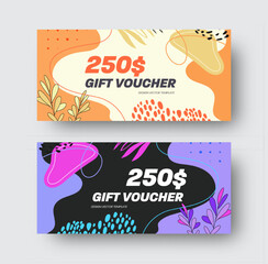 Wall Mural - vector gift card design with abstract design.