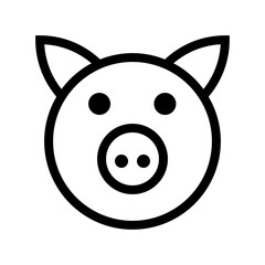 Canvas Print - Pig Vector Icon