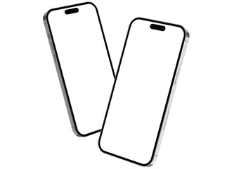 Wall Mural - smart phones isolated screen for make mockup premium png with high resolution