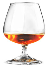 Transparent Glass With Whiskey Isolated On White Background