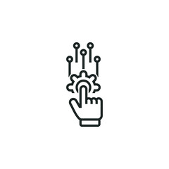 Digital technology adoption icon isolated on white background