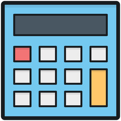 Sticker - Calculator Vector Icon