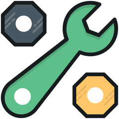 Wall Mural - Spanner Vector Icon