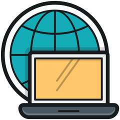 Sticker - Internet Connection Vector Icon