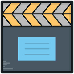 Poster - Clapper Board Vector Icon