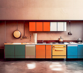 Colorful kitchen background