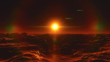 Wall Mural - 3d animated alien planet in space named trappist 1 in a solar system