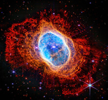 Southern Ring Nebula. Seen By Telescope In Visible Light, Capturing The Multi-coloured Glow Of Gas Clouds In Deep Space. Elements Of This Image Are Furnished By NASA