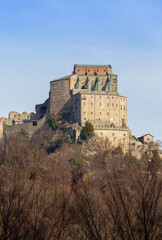 Wall Mural - St Michael Abbey, Sacra di San Michele, Italy. Monastic mediaeval building.