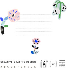 Wall Mural - Abstract floral creative background. Vector. 