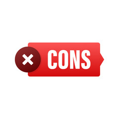 Pros cons comparison, Make Decision, optimal solutions. Correct Wrong. Vector stock illustration.