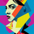 © PaputekWallArt - 90s style Background Illustartion, Pop-Art Collection, Psychedelic 90s style